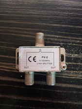 2 way splitter signal connector cable tv switch out 3,5 db with antena
