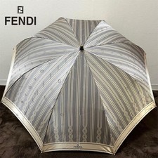 FENDI Monogram Foldable Umbrella Rain Umbrella 58cm Polyester 100 Rare New