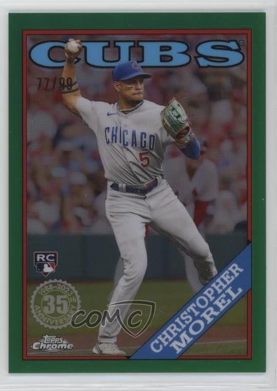 2023 Chrome 1988 Topps Baseball Green Refractor /99 Christopher Morel Rookie RC