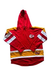 NFL Kansas City Chiefs Red Pullover Hoodie Size Large L 