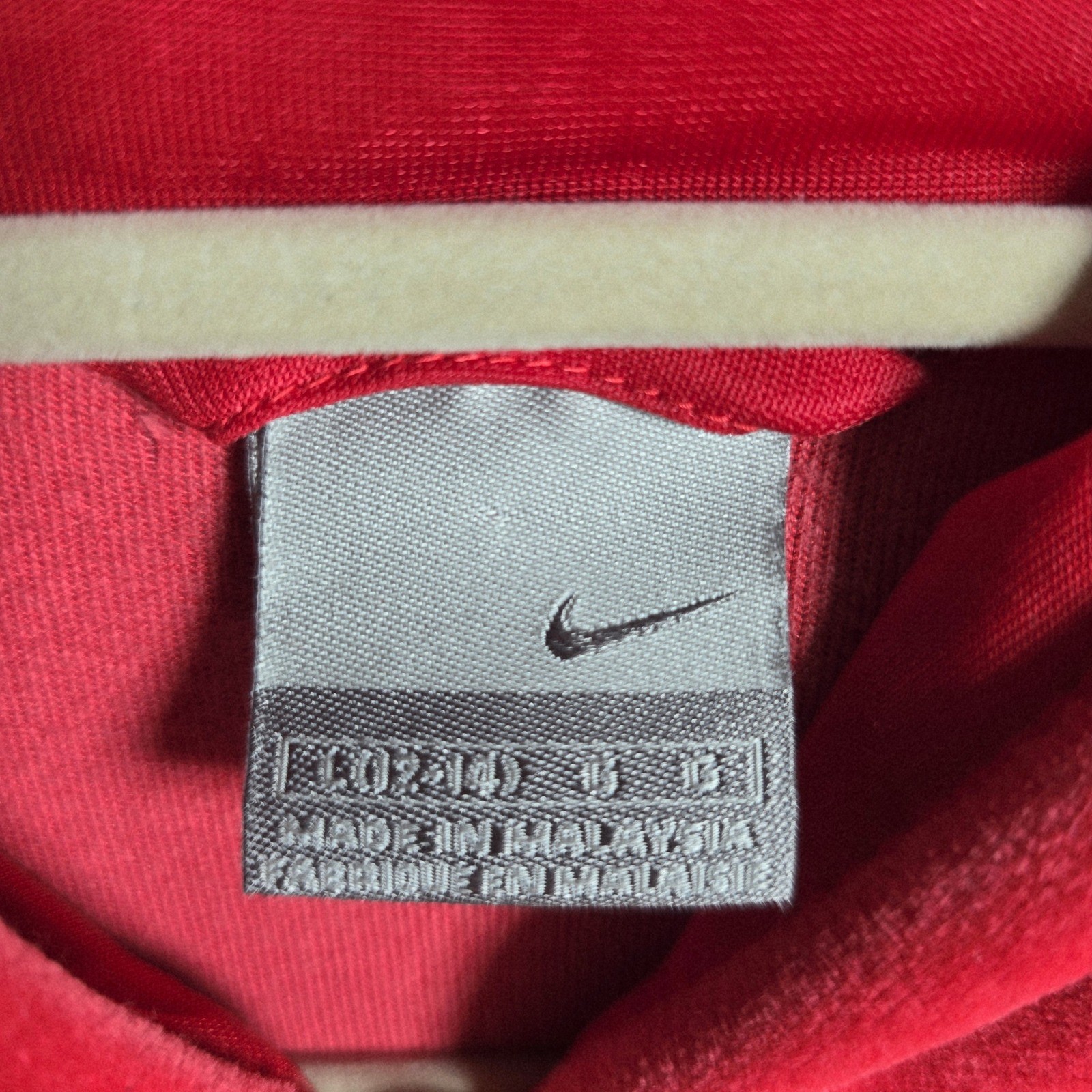 SACAI X NIKE Felpa con cappuccio e zip intera Nike Velour vintage rossa grigia bianca righe donna track jacket grande