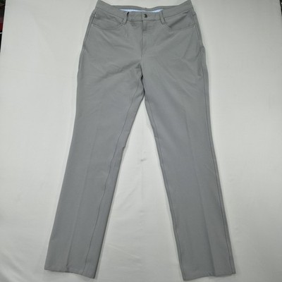 FootJoy Mens Athletic Fit Golf Pants 34x33 Gray Stretch Comfort Preformance 