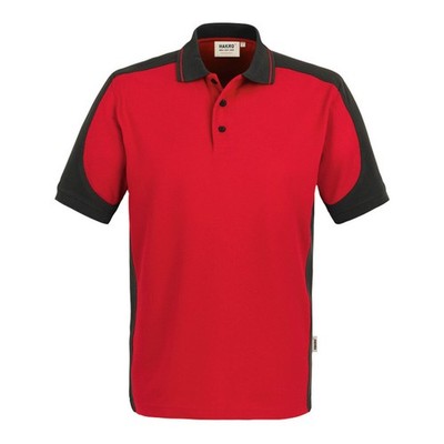 Hakro Polo-Shirt Contrast Performance rot Unisex-Größe: XL