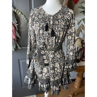 Cleobella Elly Tripura Block Print Organic Cotton Mini Dress Size XS NWT