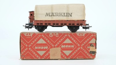 Märklin H0 322 Planewagen mit Bremserhaus  R 20 der DRG