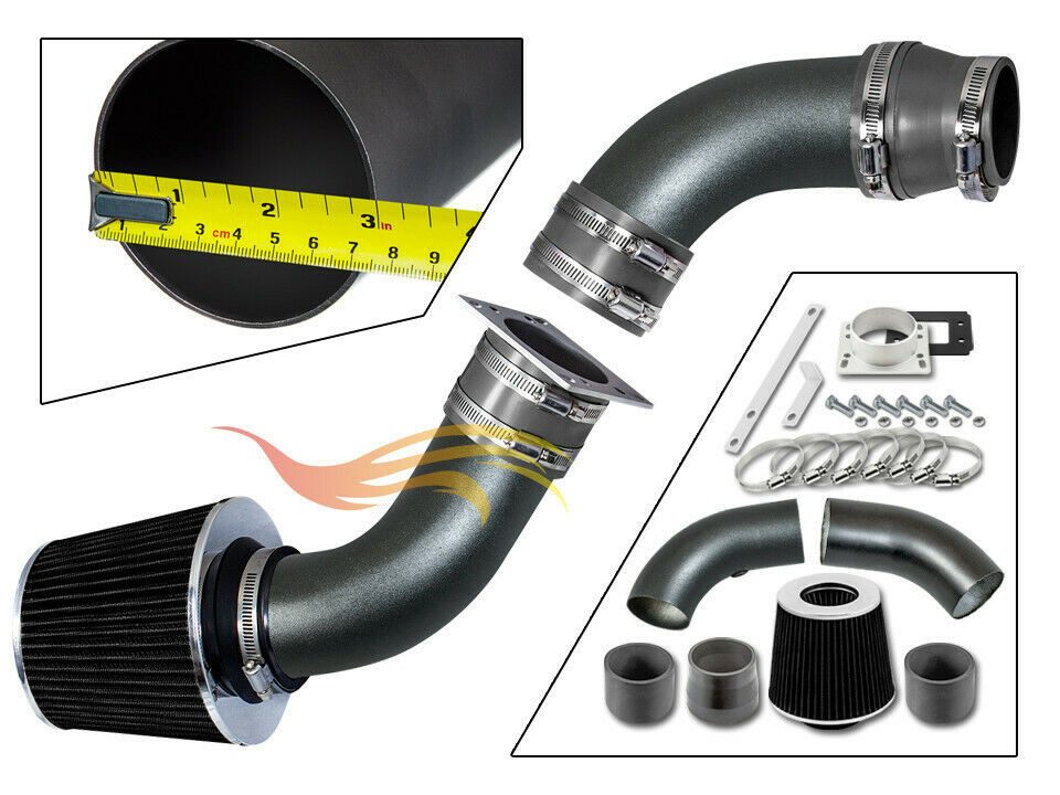 XYZ RW GREY Ram Air Intake Kit +Filter For 98-01 Ford Ranger Mazda B2500 2.5L L4
