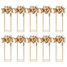 10PCS Flower Stand 80cm/31.49inch Metal Wedding Column Stand Road Floor Vases