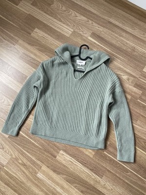 BA&SH Wool Cashmere Green Sweater Size 2/S Made In Italy