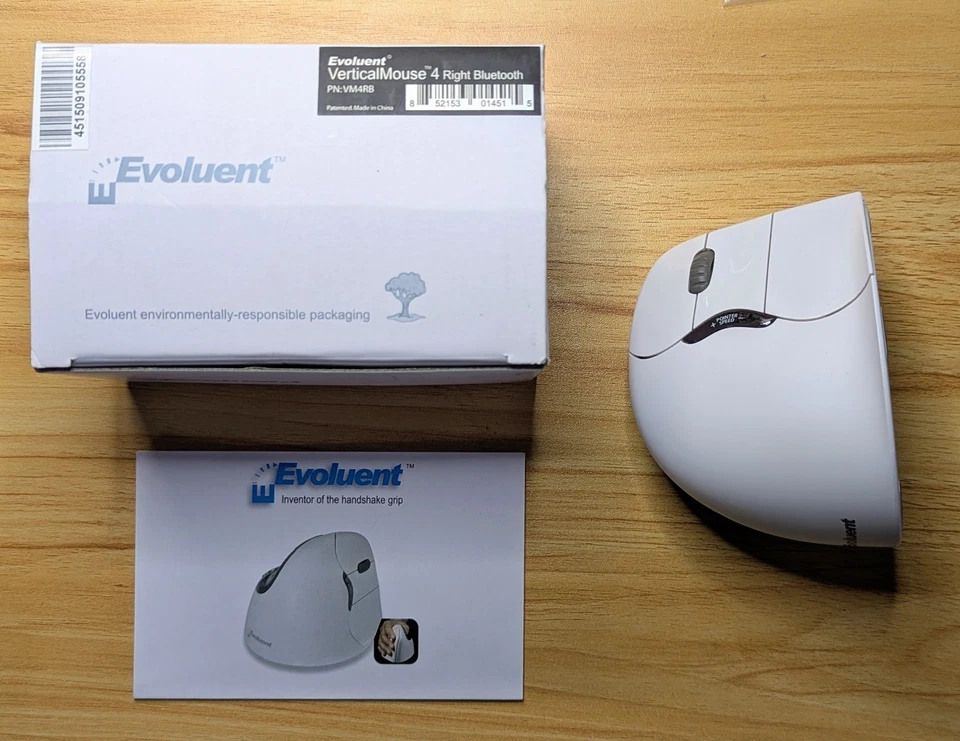 Evoluent VM4RB Vertical Mouse 4 Right Hand Bluetooth Wireless Ergonomic Optical - Image 2 of 4