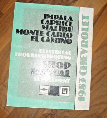 Werkstatthandbuch Impala Caprice Malibu monte Carlo El camino electr. trouble