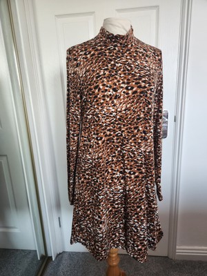 qed london dress Leopard Print Size 10 Bnwt