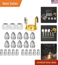 Plasma Cutter Torch Consumables, 24Pcs 1.5mm Cutting Torch Nozzle Tips Electr...