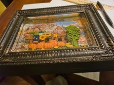 Scarecrow Lighted Water Picture Frame