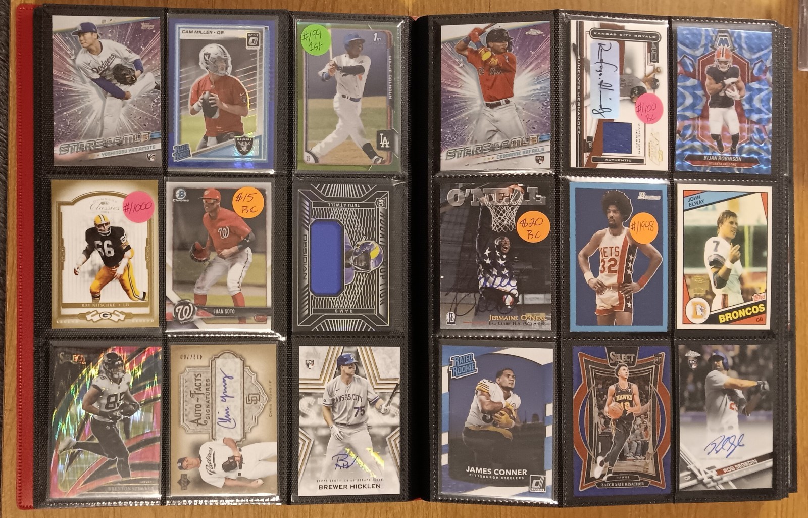 Binder Full Auto SSP Konnor Ohtani Judge LeBron LOT Gold Prizm Topps RC (60) PSA view 9