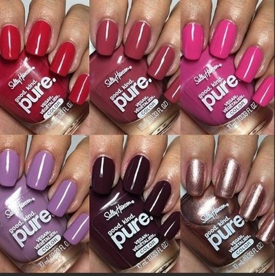 Sally Hansen Good Kind Pure Vegan, Nail Polish, Topcoat, Hardener