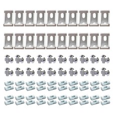 20Sets 10 Extrusion Brackets 1" x 1" 1010 Series Aluminum Extrusion Profiles ...