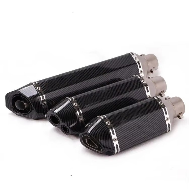 Tubo di Scarico moto terminale moto silenziatore universale carbonio carbon look