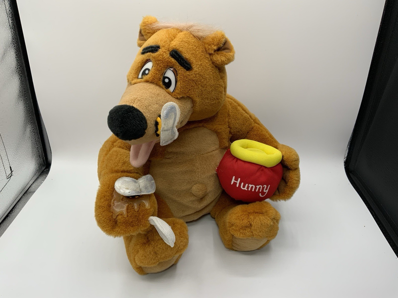 Playmakers Vintage Hunny Bee Bear Plush Soft Toy With Spoon Bees And Pot