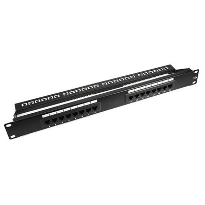 110 Type 16 Ports Cat6A Patch Panel Wallmount Rackmount Unsheilded RJ45 Ethernet