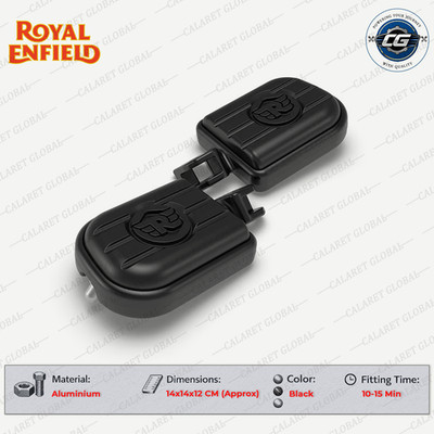 Original Deluxe Fußrasten schwarz für Royal Enfield Meteor 350 Classic 350 KX...