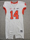 Clemson Tigers Football Jersey Mens 38 L White Game Used Team Issue Nike #14