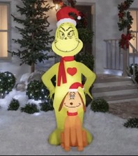 Dr Seuss Grinch Max 6 LED Christmas Inflatable Decor New