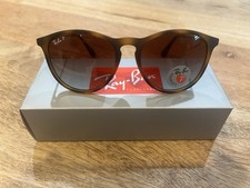 NEW RAY-BAN ERIKA POLARIZED SUNGLASSES RB4171 BROWN GRADIENT LENS CLASSIC ROUND