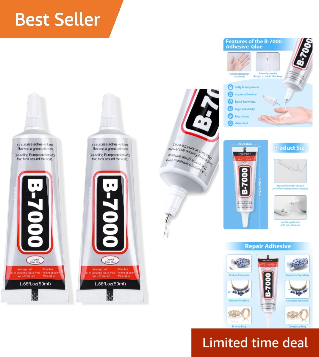 B7000 Clear Multi-Function Jewelry & Craft Adhesive