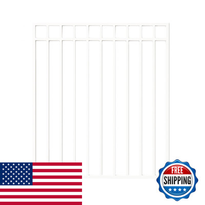 Nuvo Iron 45-In W X 46-In H Glossy White Coral Gate 48-In W Opening Self Close