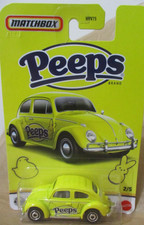 Matchbox Candy Series Peeps '62 Volkswagen Beetle Yellow 1:64 Diecast