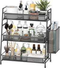 Bathroom Countertop Organizer Shelf 3 Tier Counter Spice Rack Metal Makeup Rack