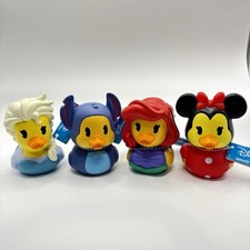 Disney Minnie, Ariel, Stitch Elsa Duckalooz Rubber Ducks 3  Figures Set of 4New