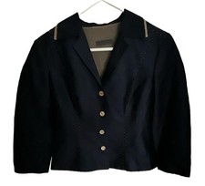 Alberta Ferretti Navy Blue Blazer Jacket Size 8
