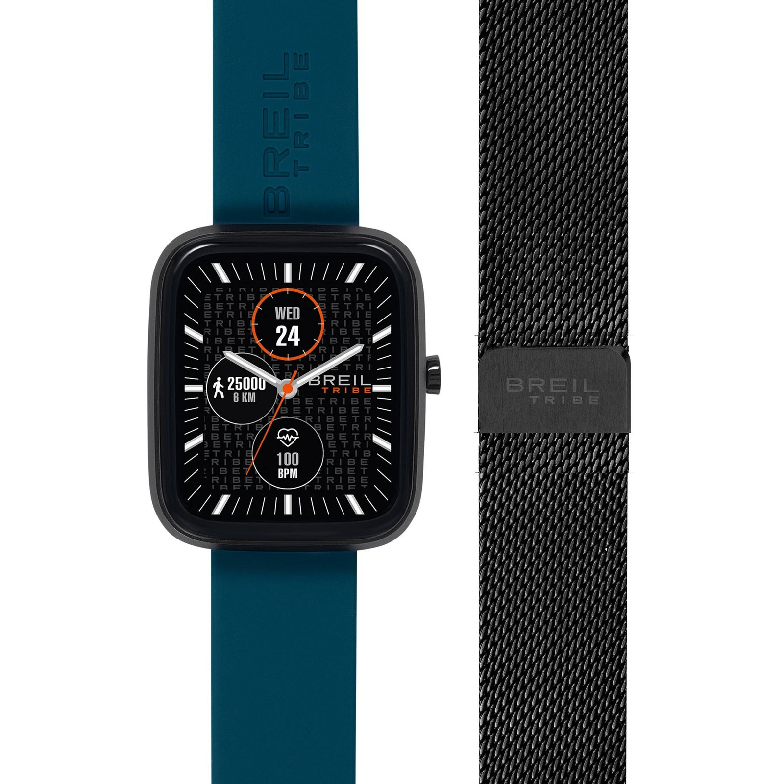 Orologio Smartwatch Breil Tribe SBT-3 EW0750 Silicone Blu Maglia Rettangolare