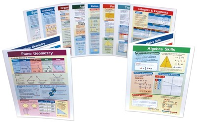 10 Piece Mastering Math Visual Learning Guides Set, 8-10