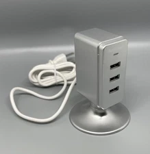 Staples OVERTIME Triple USB PORTS Desktop Charger CHARGING STATION Pedestal Dock