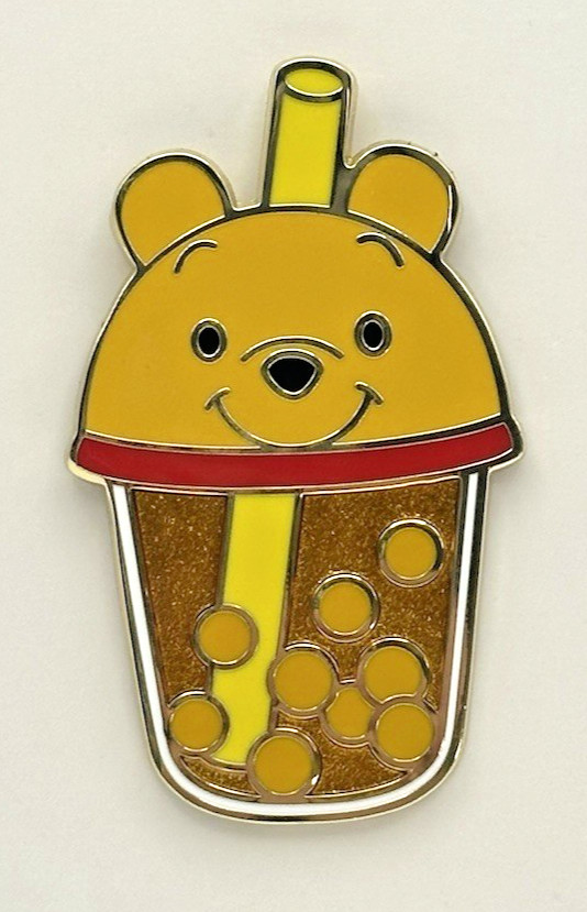 Disney Parks Pin Winnie The Pooh Boba Tea Bubble Tea Sipper Drink OE Pin NWT