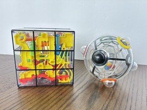 Rubik’s Perplexus Fusion 3D Puzzle Maze Skill Games Cube & Ball Lot of 2