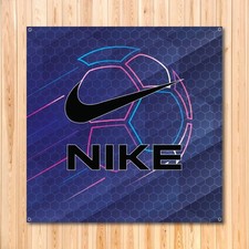 NIKE Logo Imprimé Vinyle Bannière 3x3 pieds - Panneau Sport Bannière Décoration Murale