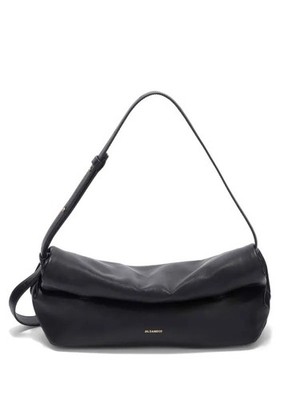 Excuisite Jil Sander Black Rollup Shoulder Bag
