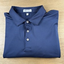 Peter Millar Polo Shirt Mens XXL Navy Summer Comfort Golf Performance Stretch