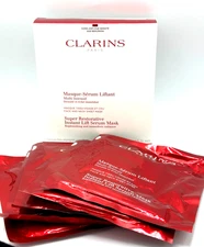 Clarins Paris Super Restorative Instant Lift Serum Mask ~ 5 Sheets ~ BNIB ~