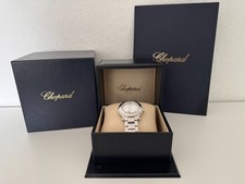 Chopard HAPPY SPORT 36 mm mit 7 Diamanten + 1 Safir, Zertifikat, Rechnung, Box