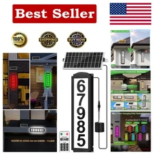 Bright Solar LED Number Plaque - Effortless Installation, Customizable & Durable