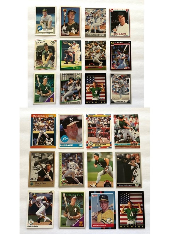 Lot of 24 MARK McGWIRE BASEBALL CARDS (OLDER VARIETY) - GOOD+ to VERY GOOD