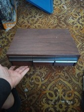 Vintage Faux Wood - 3 Drawer 36 Cassette Tape Storage Cabinet Case