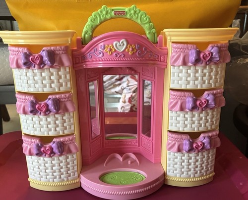 Fisher Price Snap N Style Wardrobe Light Up Mirror Lights Fun Toy Accessory 2006