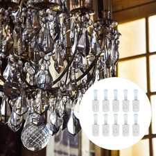  10 Pcs Candelabra Bulb Holder Crystal Light Socket Lamp Rings Base