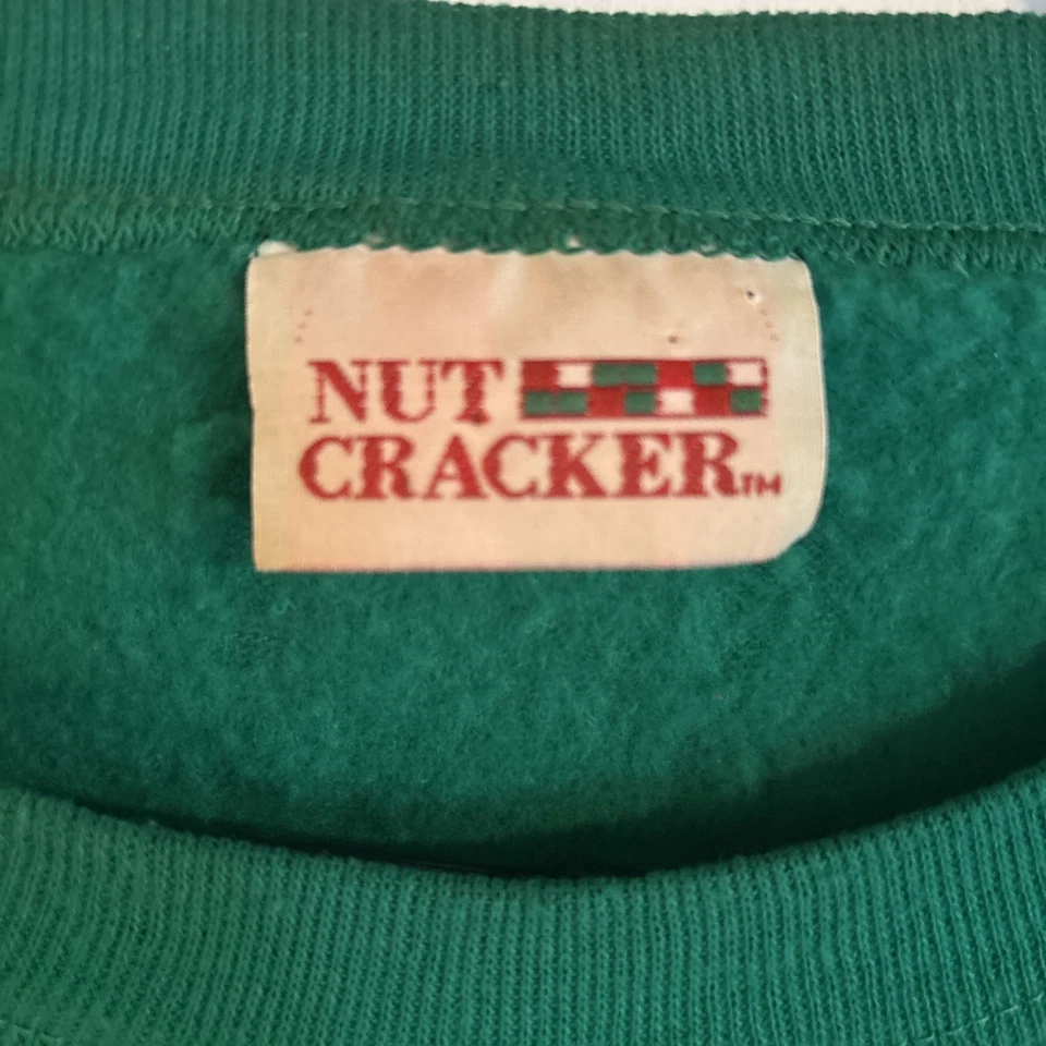 Lindo Suéter Sudadera Feo Vintage Navidad Gato Años 90 Para Mujer Talla Grande Verde Foto 3 de 4