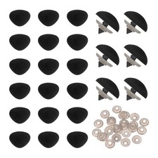 25 Sets 20.5 mm Black Safety Noses with Washers for Stuffed Doll Accessories